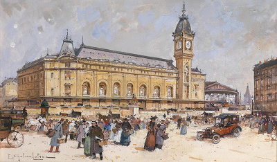 Eugène Galien Laloue Gare de Lyon klein 