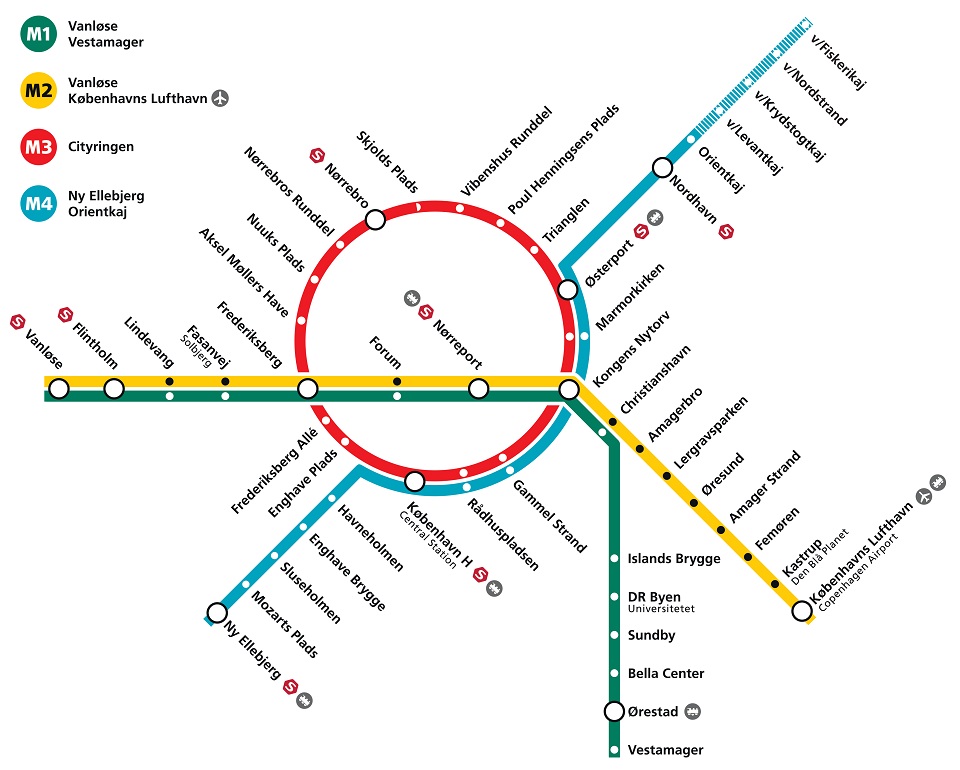 إم٣ و إم٤ هي خطوط قيد الإنشاء في شبكة مترو كوبنهاغن